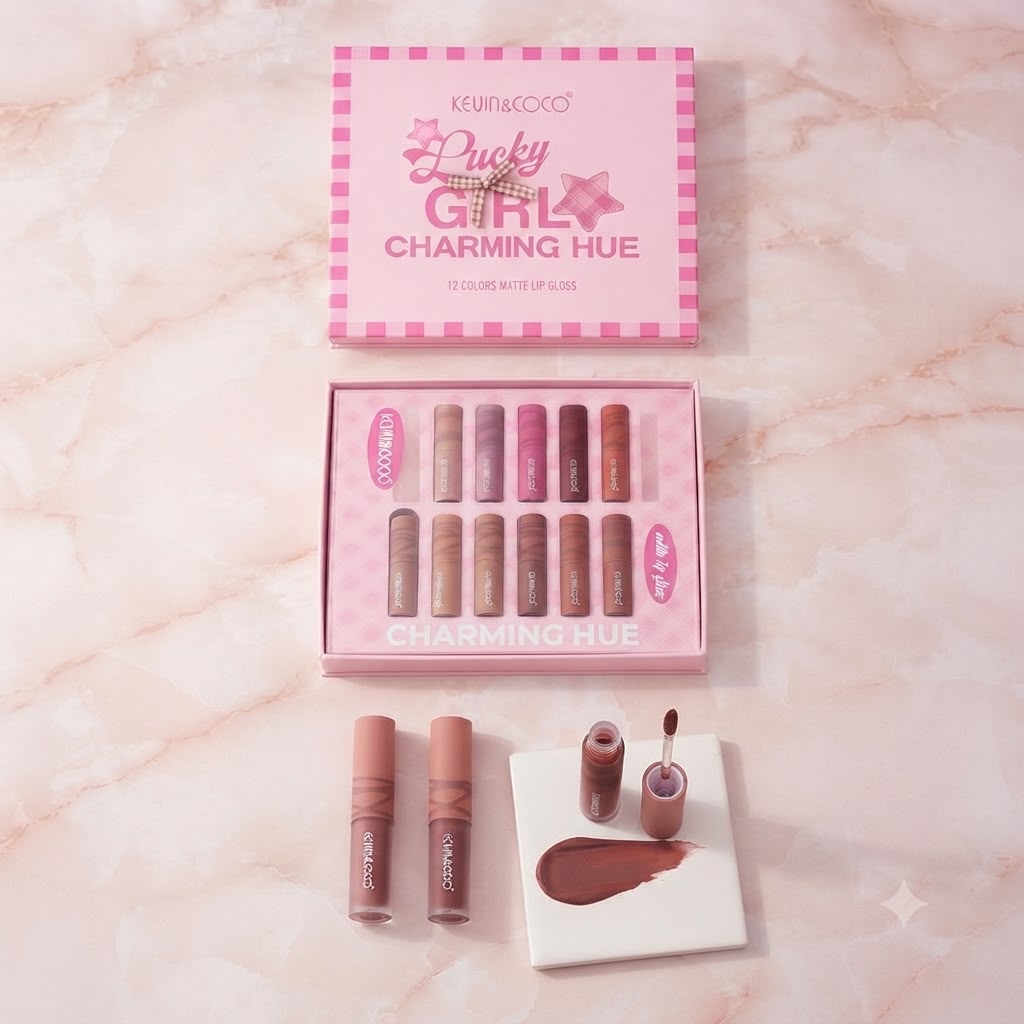 Kit Lucky Girl Charming Hue - 12 Labiales Mate