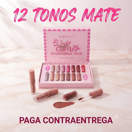 Kit Lucky Girl - 12 Labiales Mate