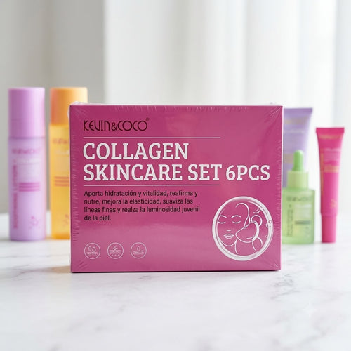 Set Skincare Colágeno KEVIN&COCO — Rutina Facial Completa 6 Piezas